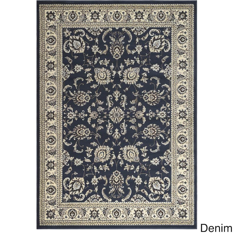 Admire Home Living Artisan Tabriz Traditional Oriental Pattern Area Rug - 5'5" x 7'7" - Denim