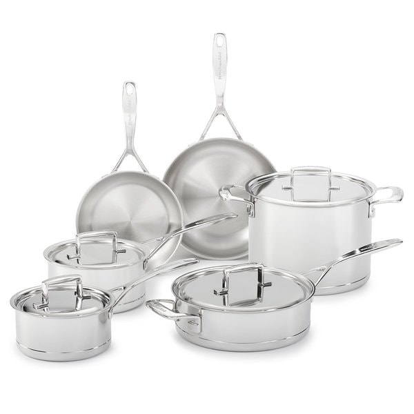 KitchenAid KCC7S10ST 7-ply Stainless Steel 10-piece Professional Cookware Set - Free Shipping 