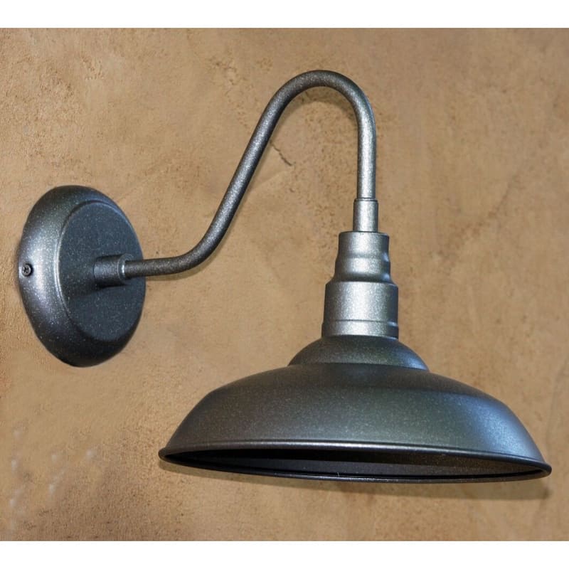 AA Warehousing Lora 1 Light Outdoor Wall Lighting in Silvertone