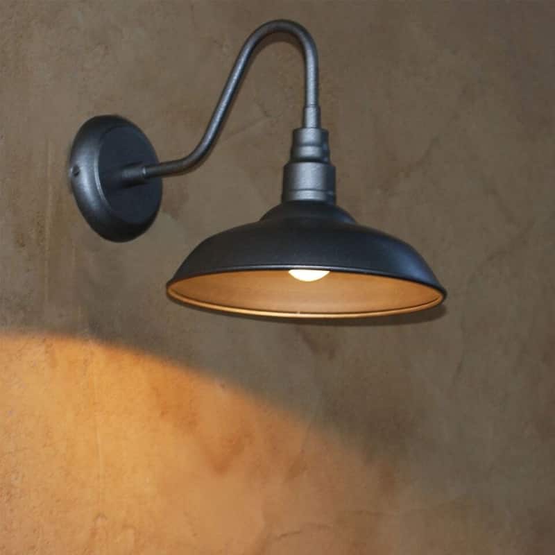 AA Warehousing Lora 1 Light Outdoor Wall Lighting in Silvertone