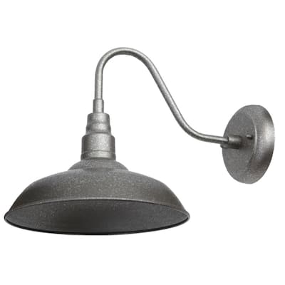 AA Warehousing Lora 1 Light Outdoor Wall Lighting in Silvertone