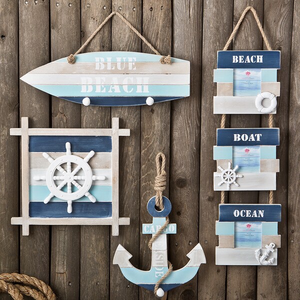 Shop Nautical/ Beach Theme 4piece Wall Hanging Set Free Shipping