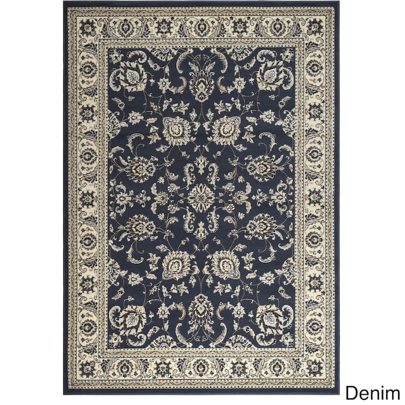Admire Home Living Artisan Tabriz Traditional Oriental Pattern Area Rug - 7'9" x 11' - Blue