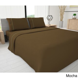 Bedding Colors of Life Solid Sheet Sheets & Pillow Cases piped in colours