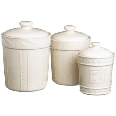 Signature Housewares Sorrento Stoneware Canisters (Set of 3)