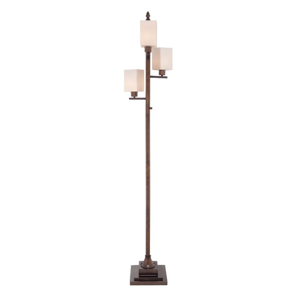 Catalina 19070-001 Colored Glass/Metal 4-Light Transitional Floor Lamp