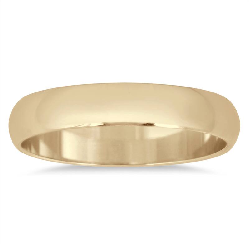 Marquee Jewels 10k Yellow Gold 3-millimeter Domed Wedding Band - 4.5