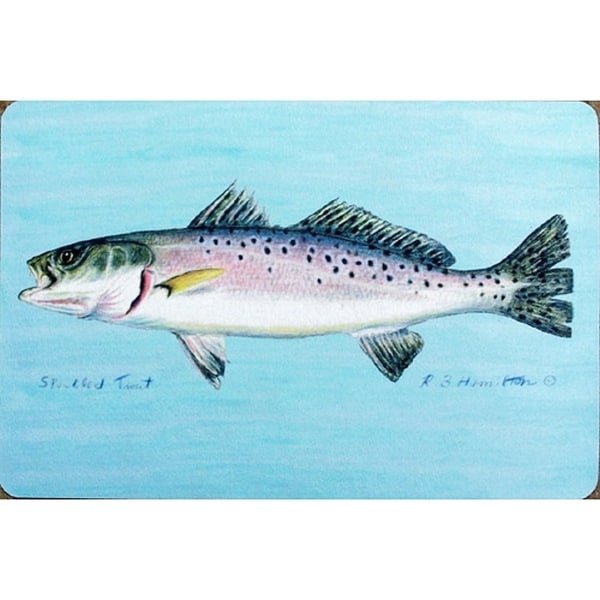 Betsy Drake Coastal Speckled Trout Door Mat