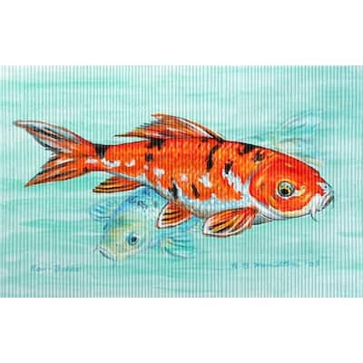 Betsy Drake Coastal Koi Doormat