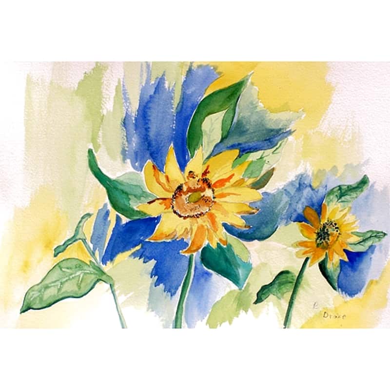 Betsy Drake Garden Sunflower Doormat - 18 x 26