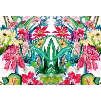 Betsy Drake Garden Multicolored Florals Doormat