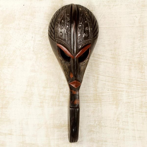Shop Handcrafted African Wood 'Ogya' Mask (Ghana) - On Sale - Overstock ...
