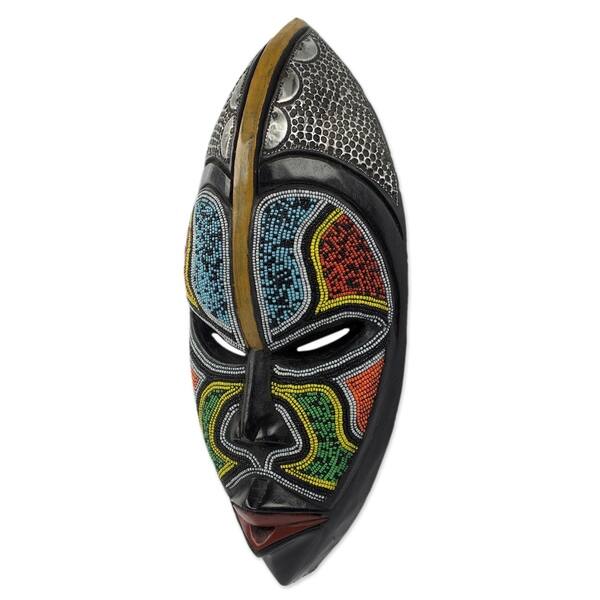 Shop Handmade Bantu Zulu Mask Ghana Multi Color On Sale