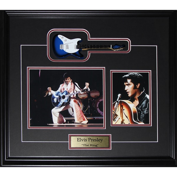 Elvis Presley The King Miniature Guitar 2-photo Frame