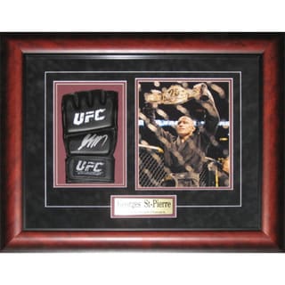 Georges St-Pierre Signed UFC Glove Frame