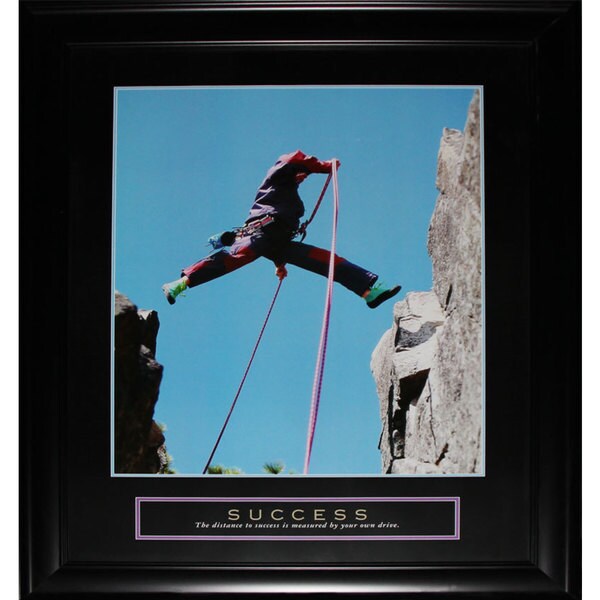 Success Mountain Climbing Motivational Large Frame