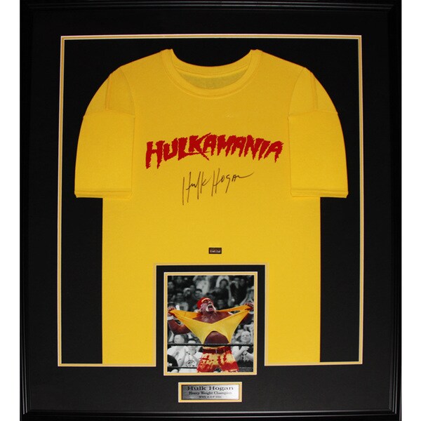 Hulk Hogan Hulkamania Signed Signature Shirt Frame
