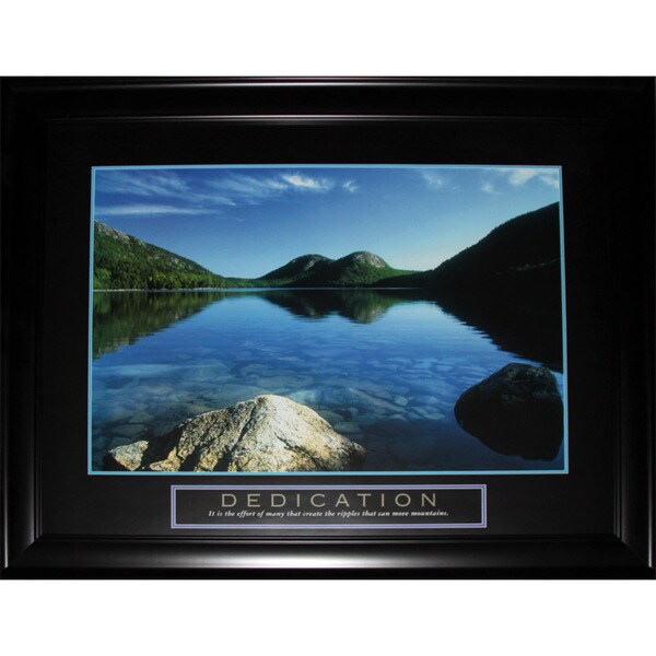 Dedication Peaceful Water Lake Motivational Large Frame