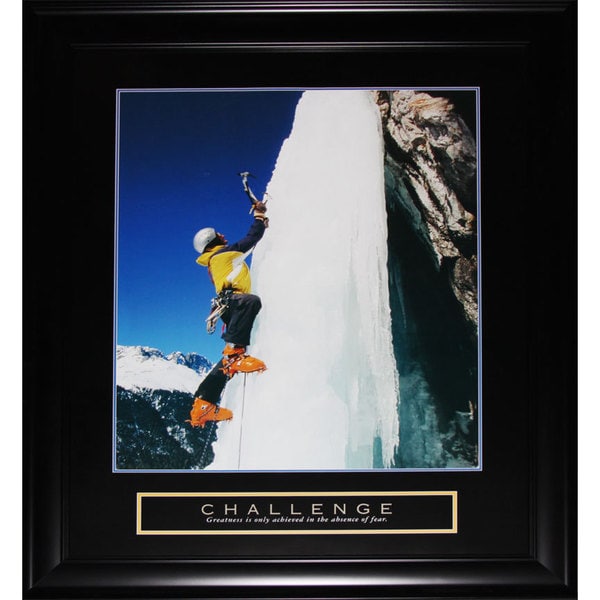 Challenge Ice Cliffhanger Motivational Large Frame