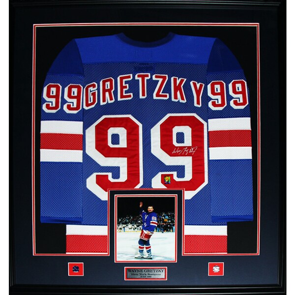 Wayne Gretzky New York Rangers Signed Jersey Frame