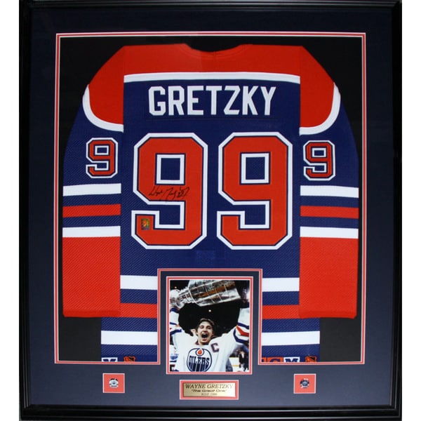 Wayne Gretzky Edmonton Oilers Signed Jersey Frame