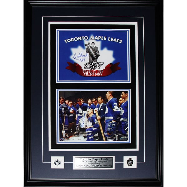 Toronto Maple Leafs 1967 Stanley Cup 2-photo Signed By George Armstrong and Eddie Shack