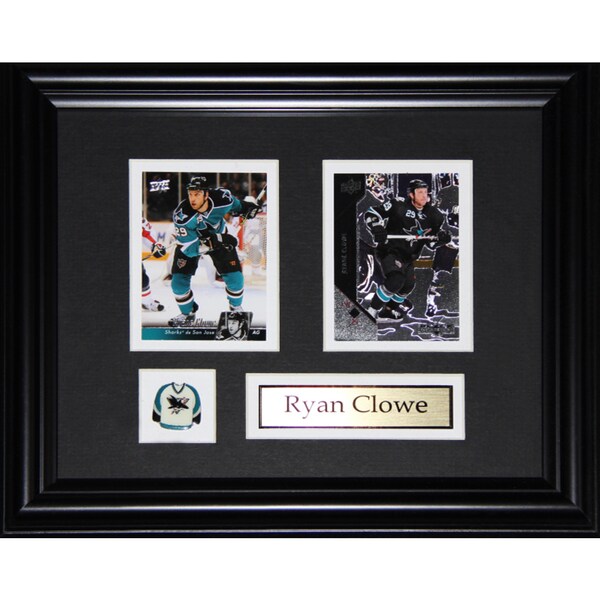Ryan Clowe San Jose Sharkes 2-card Frame