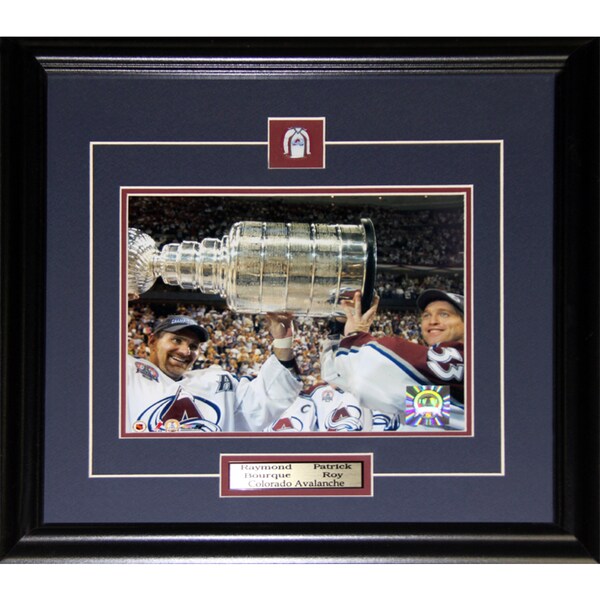 Ray Bourque and Patrick Roy Colorado Avalanche Stanley Cup 8x10-inch Frame