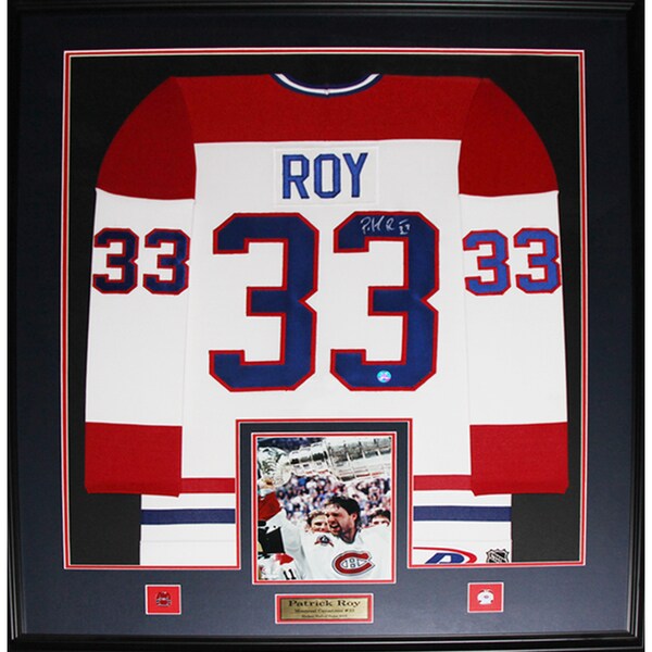 Patrick Roy Montreal Canadiens Signed Jersey Frame