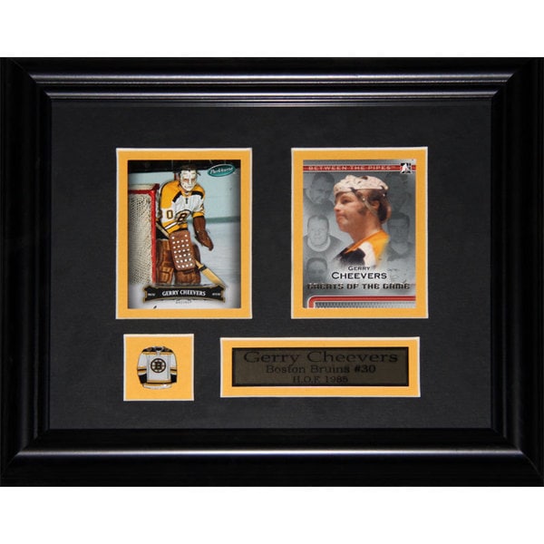 Gerry Cheevers Boston Bruins 2-card Frame