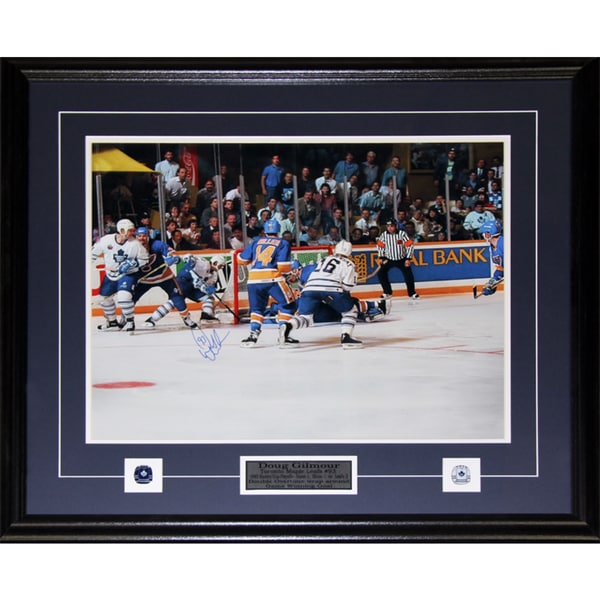Doug Gilmour Toronto Maple Leafs Signed Overtime Goal 16x20-inch Frame