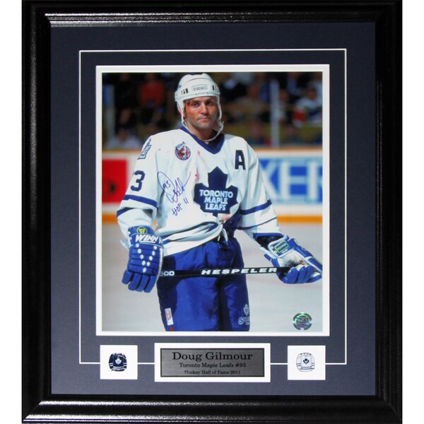 Doug Gilmour Toronto Maple Leafs Signed Bloody 11x14 Frame