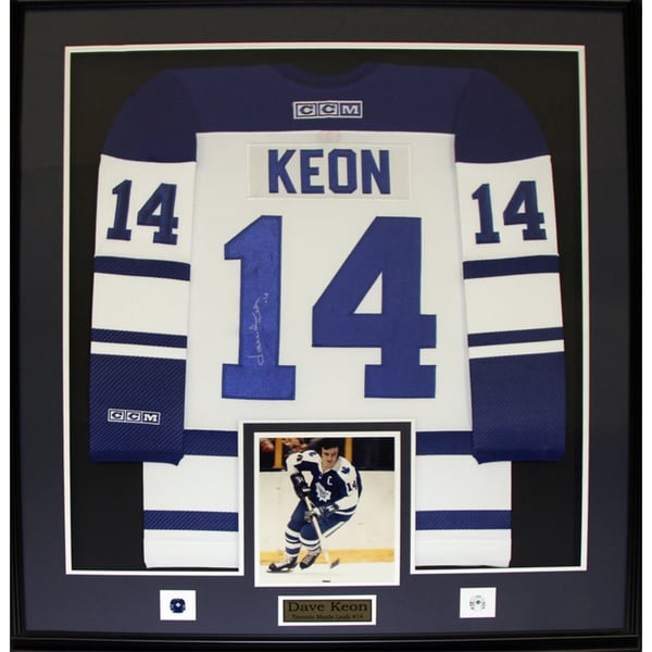 Dave Keon Toronto Maple Leafs Signed Jersey Frame