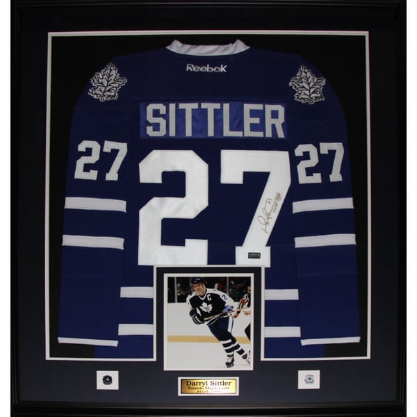 Darryl Sittler Toronto Maple Leafs Signed Jersey Frame
