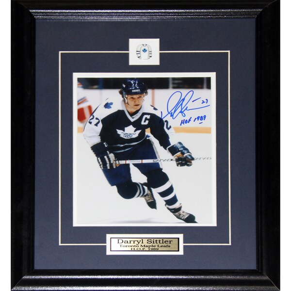 Darryl Sittler Toronto Maple Leafs Signed 8x10-inch Frame