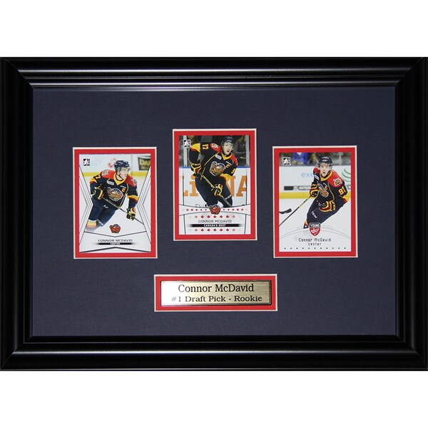 Connor Mcdavid Erie Otters 3 Card Frame