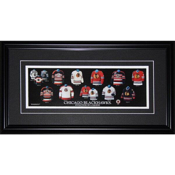 Chicago Blackhawks Jersey Evolution Frame