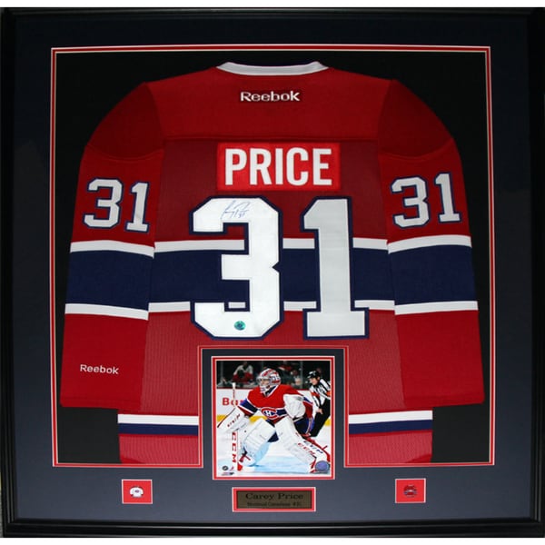 Carey Price Montreal Canadiens Signed Jersey Frame