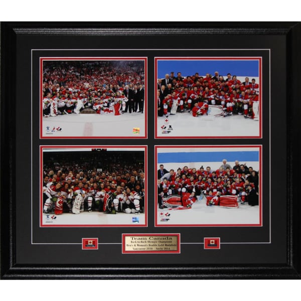 2014 2010 Team Canada Men and Women Gold Medal 4 Photo Frame