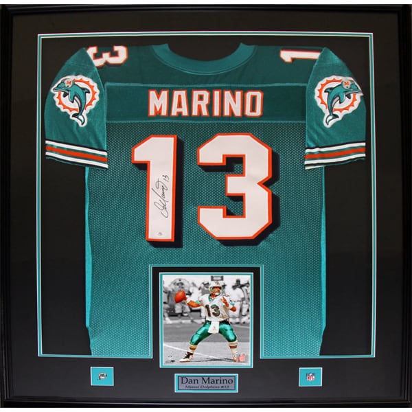 Dan Marino Miami Dolphins Signed Jersey Frame