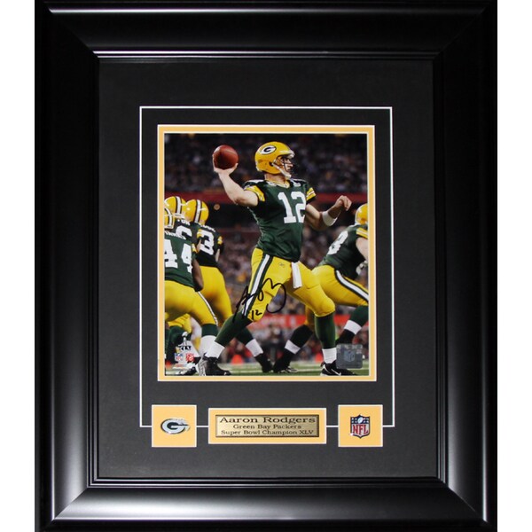 Aaron Rodgers Green Bay Packers Signed 8x10-inch Frame