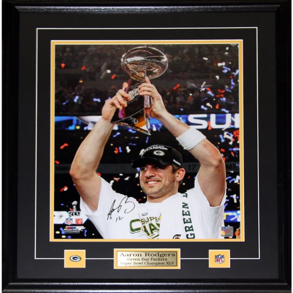 Aaron Rodgers Green Bay Packers Signed 16x20-inch Frame