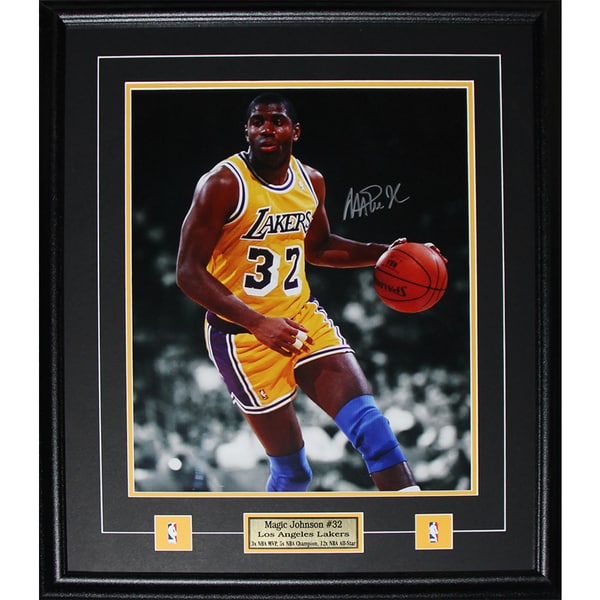Magic Johnson Los Angeles Lakers Signed 16x20-inch Frame
