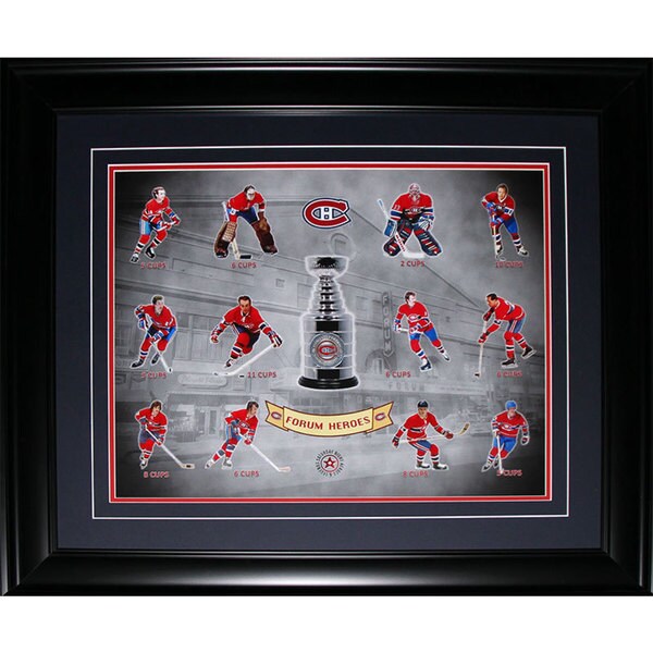 Montreal Canadiens Stanley Cup Vintage Forum Heroes 16x20-inch Frame