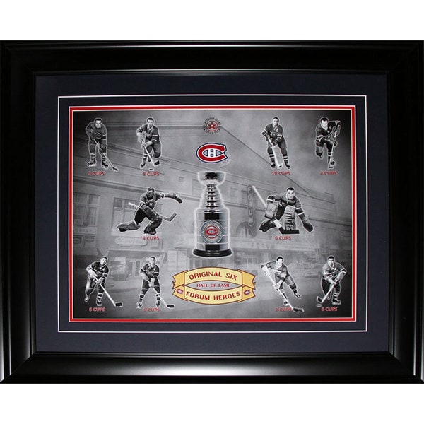 Montreal Canadiens Stanley Cup Forum Heroes 16x20-inch Frame