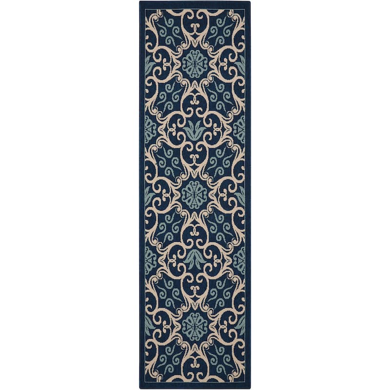Nourison Caribbean Floral Geometric Indoor/Outdoor Area Rug