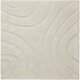 preview thumbnail 43 of 41, Nourison Austin ASTN1 Shag Area Rug 6'7" Square - Bone/White - Square