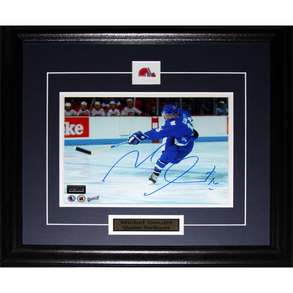 Michel Goulet Quebec Nordiques Signed 8x10-inch Frame