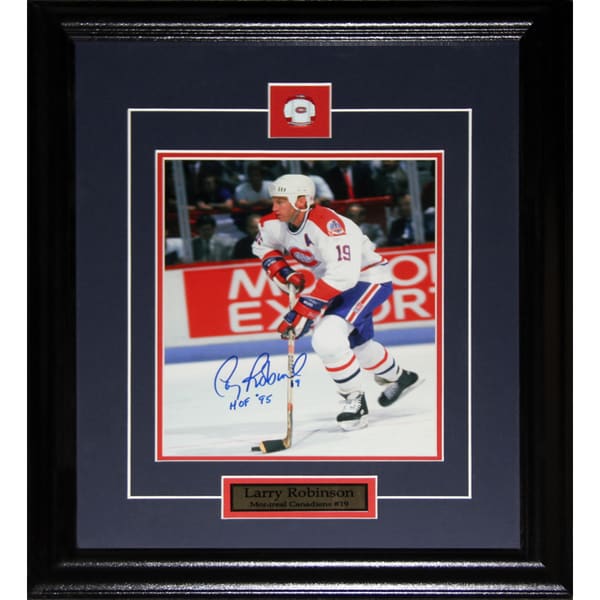 Larry Robinson Montreal Canadiens Signed 8x10-inch Frame