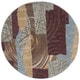 preview thumbnail 1 of 18, Nourison Modesto Abstract Modern Area Rug 7'10" Round - Brown - Round